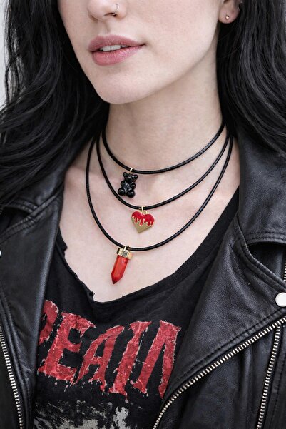 New Obsessions Red Dream Choker Necklace 3 Pack