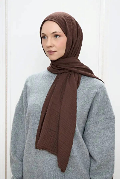 AMİNENESİL Modakashmir Muslin Shawl Black Color