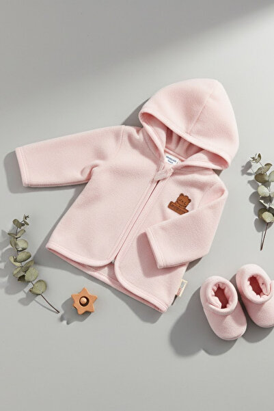 BABYİLAY Kapüşonlu Fermuarlı Bebek Polar Ceket – Yumuşak, Sıcak ve Rahat Kışl...