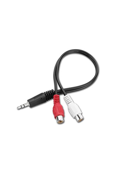 WOZLO 3.5mm Stereo Erkek 2 Rca Dişi Tos Ses Kablosu
