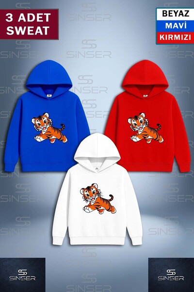 SS SİNSER Φούτερ με στάμπα  "3LU "KAPLAN ÇİZİM SEVİMLE "