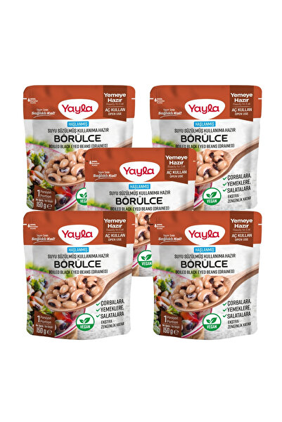 Yayla Haşlanmış Suyu Süzülmüş Börülce 150 gr x5