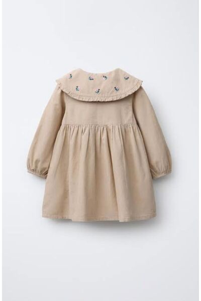 BOBBY JR KİDSWEAR Rochie pentru fete, broderie cu margarete, nasturi frontali...