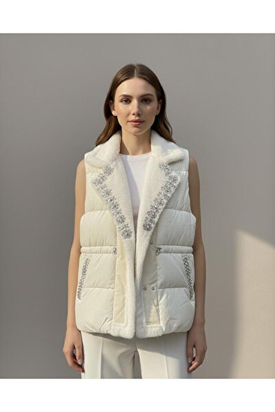 Rabiossa Women's Design Fur Inflatable Vest