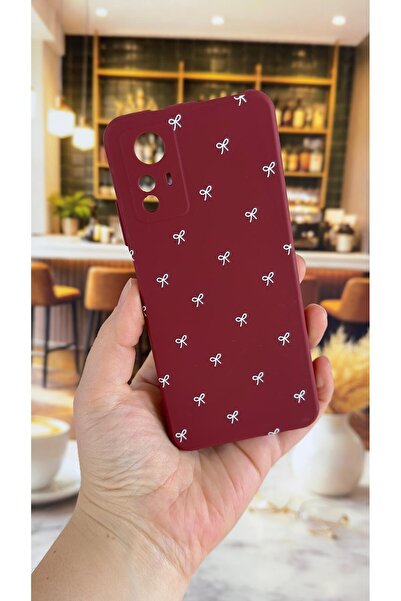 Vip Case Redmi Note 12S Compatible White Bow Patterned Silicone Shock-Absorbi...