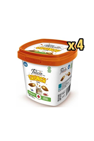 Felicia Vitality Crunch Biftekli Kedi Ödül Maması 100 gr x 4 Adet