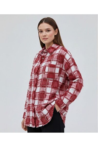 Rabiossa Women's Checked Stone Shirt