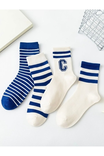 Çorap Kurdu Set of 4 Patterned Unisex Socks