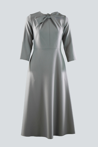 IDYL Midi Dress with Bow Collar