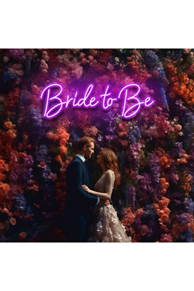 Slasa Bride To Be Neon Sign – 102x28 cm Purple LED Wall Light for Wedding & P...