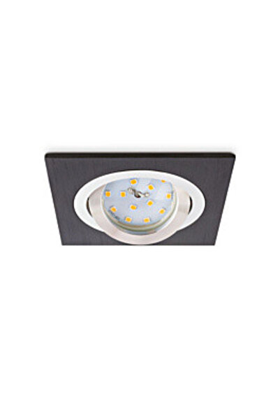 Kobi Square Recessed Ceiling Light Black 1 x GU 10 50 W IP 20 OH 28