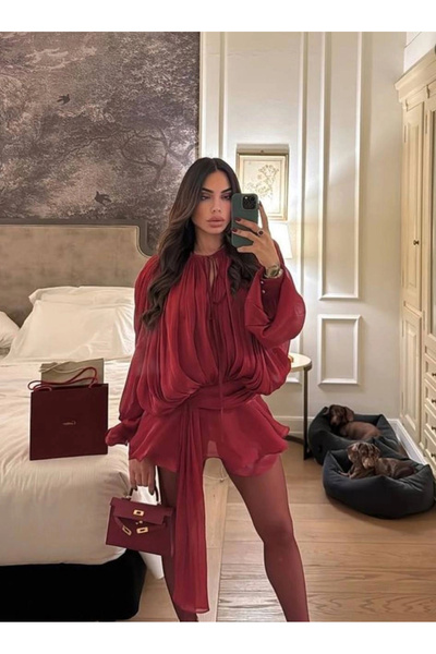 Bak Moda Padded Jacquard Tulle Dress