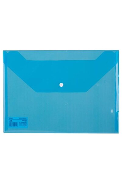 Deli Rio A4 Folder with Clip, Transparent Blue Plastic