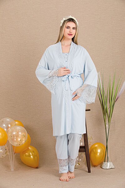 ESPEBA Pregnant & Postpartum Pajama Set 3-Piece Set – Comfortable Fit, Comfor...