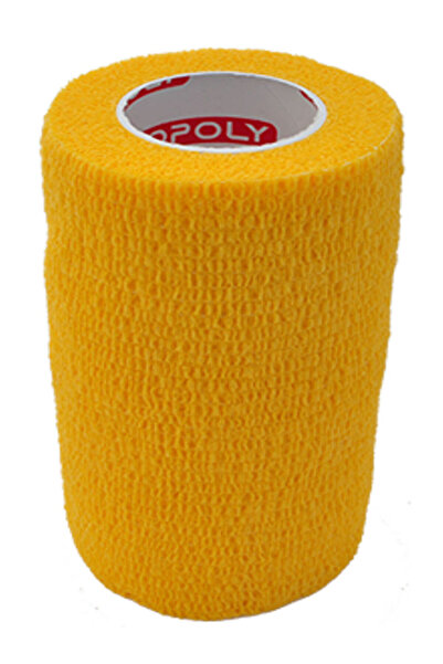 Copoly Self-adhesive elastic bandage 10cm - Yellow