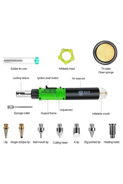 Best Tools Gas Soldering Iron Set with Accessories, 12 Pieces