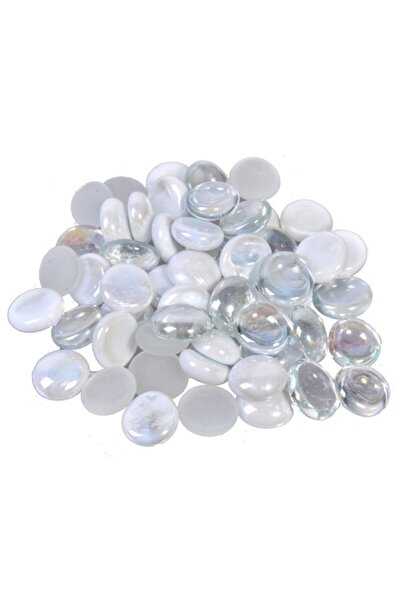 OEM White Pearl Decorative Glass Stones, 340 g, 1.7–1.9 cm (set)