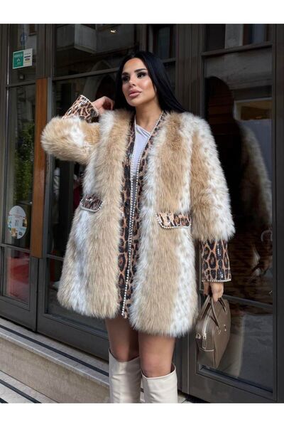 Rabiossa Women's Pearl and Sequin Detailed Couture Fur