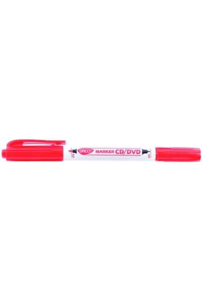 Daco CD/DVD Marker 2 Heads, Red