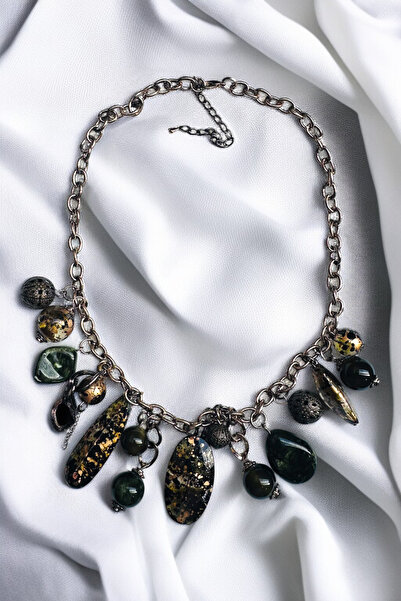 PETEK AKSESUAR Acrylic Antique Design Necklace