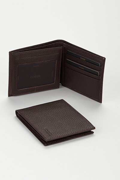 Fossil Boxed Genuine Leather Card Holder Horizontal Men's Hand Portfolio Wallet