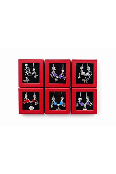 OEM Martisor bracelet accessorized in red box with window 8.5x6cm