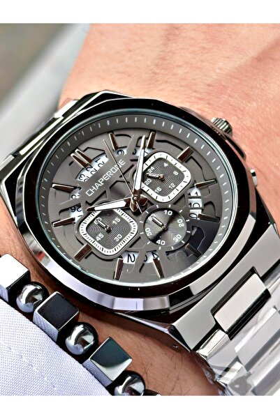 Chaperone Füme Renk Fonksiyonlu Orjinal 3 ATM Su Geçirmez Garantili Erkek Kol...