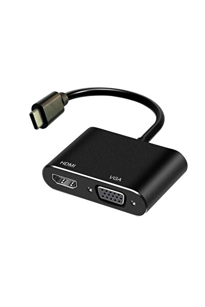 Leonpro محول من النوع C إلى HDMI+VGA محول USB C