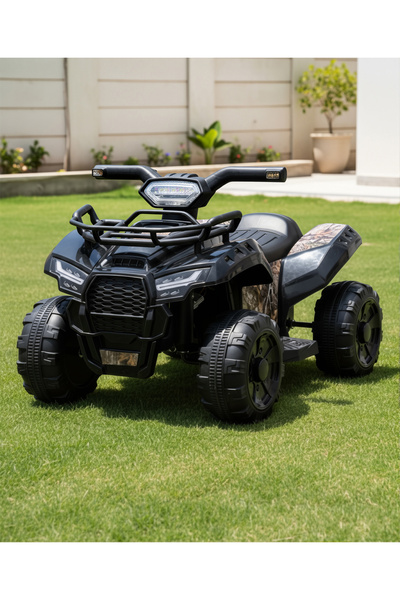 Fab N Funky Kids Quad Bike, LED Headlight, Indicator Light, Durable Build, 2 ...