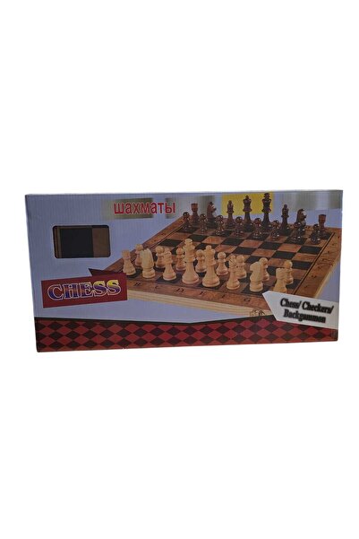 AnoaSales 3 in 1 board game, chess, backgammon and checkers, with 64 pieces, ...
