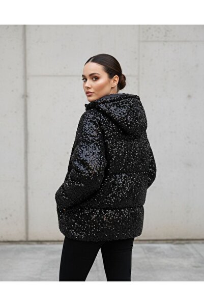 Rabiossa Women's Sequin Puffer Coat