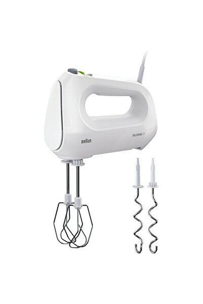 Braun HM1010WH Hand Mixer, 400W, Ergonomic Design, White