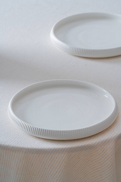 ACAR Bianco Perla Porcelain Round Plate - 23 cm
