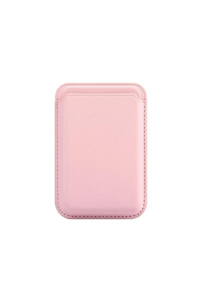 E2M MAGSAFE DERİ CÜZDAN PEMBE