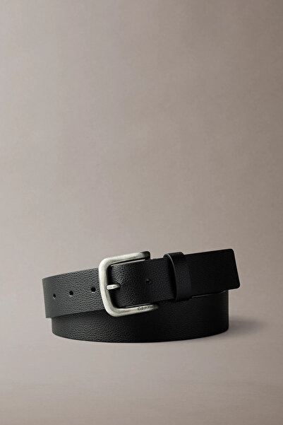 Calvin Klein Yuvarlak Tokalı Doku Deri 35 mm Erkek Siyah Kemer LV04D7044G-V8L