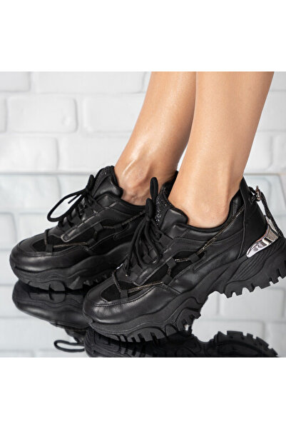 Sofia Store Sneakersi dama din piele ecologica cu talpa inalta Minerva