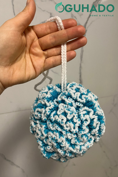 GUHADO El Ögüsü Doğal Banyo Lifi - Ponpon Lif - Organik Cilt Temizleme