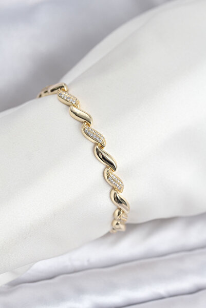 callerrons accessories Gold Color Row Drop Model Zircon Stone Brass Women's B...