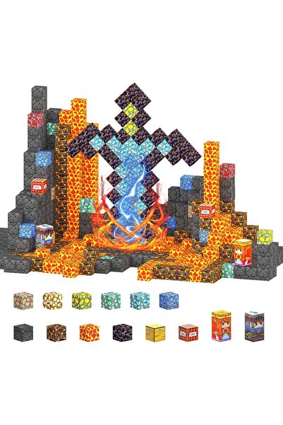 VTERLY مجموعة مكعبات بناء مغناطيسية مكونة من 150 قطعة، لعبة بناء مكعبة الشكل ...