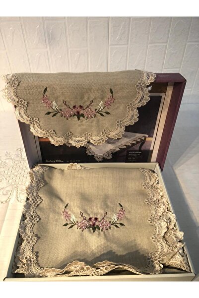 Vinezza Home Collection 5 Piece Etamine Machine-Washable Living Room Set