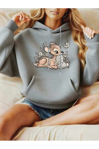 Massgai Φούτερ Unisex Gazelle Gazelle Bird με τύπωμα Design με κουκούλα overs...