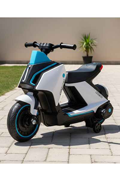 Fab N Funky Kids Electric Ride On 2-Wheels Bike, Trainer Wheels, 2 Years+, 80...