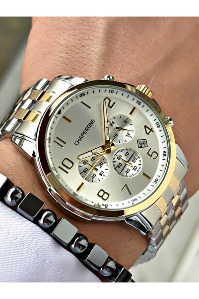 Chaperone Gold Silver Color Functions Active Steel Band Guaranteed 3 Atm Wate...