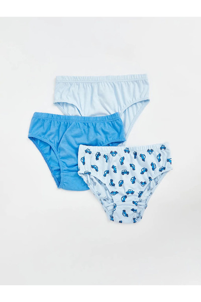 LC Waikiki Lcw Baby Blue Elastic Waist Baby Boy Panties 3-Piece