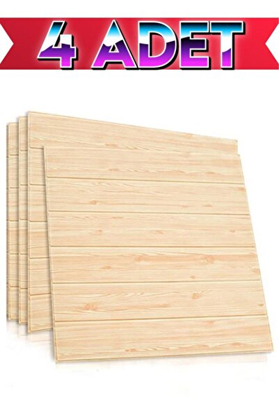 Renkli Duvarlar 4 Adet 70cmx70cm Kendinden Yapışkanlı Açık Meşe Duvar Paneli ...