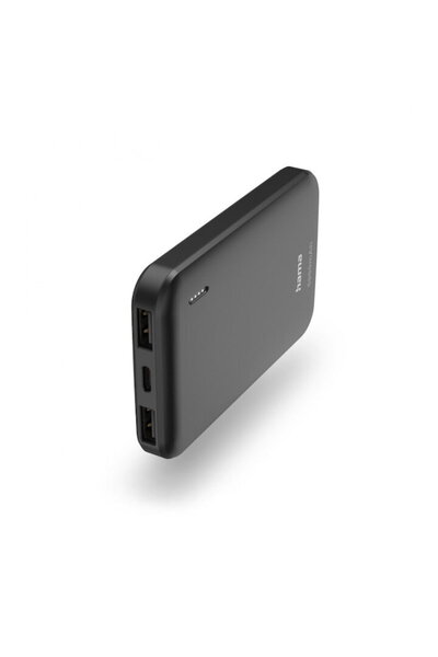 Hama "Pocket 5" Power Pack 5000 mAh Outputs: 2x USB-A Negru
