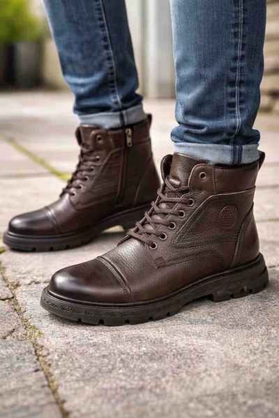 Hilmi Ayakkabı Erkek Kışlık Deri Bot