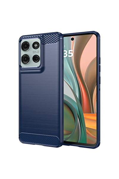 Techsuit Husa pentru Motorola Moto G75 - Carbon Silicone - Blue