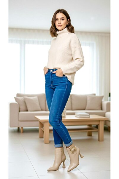 PUNTO 665151 Buckle Zippered Goblet Heel Short Boots'Heel 9 cm'