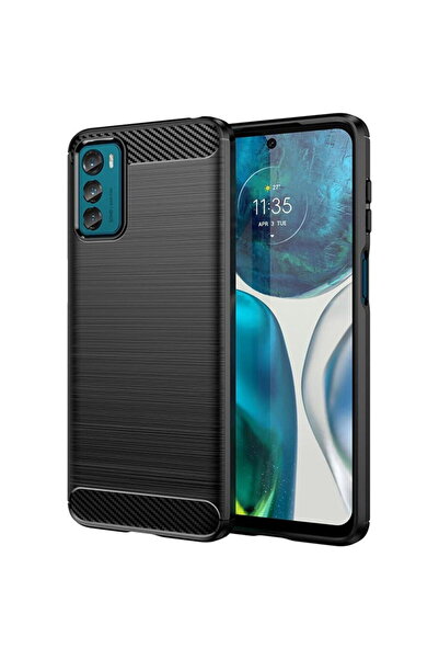 Techsuit Husa pentru Motorola Moto G42 - Carbon Silicone - Black